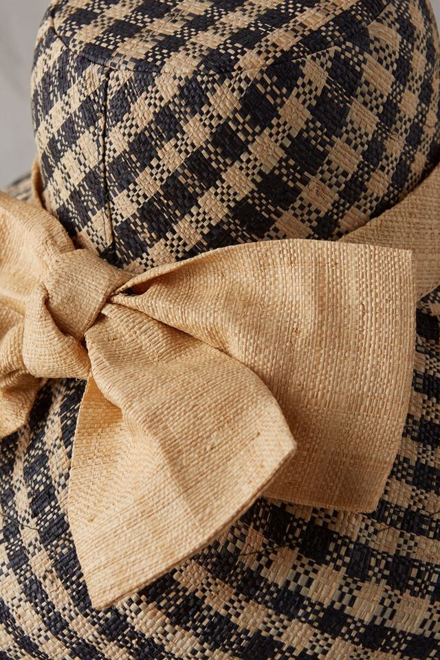 Raffia Gingham Sun Hat #2