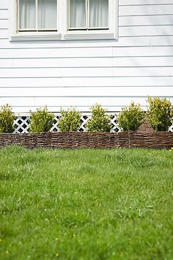 Woven Willow Border Fence Set