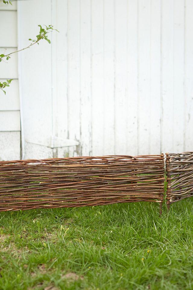 Woven Willow Border Fence Set | AnthroLiving