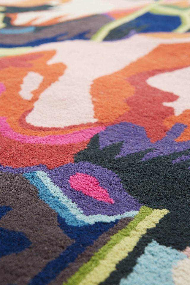 Tufted Brilliant Poppies Rug #1