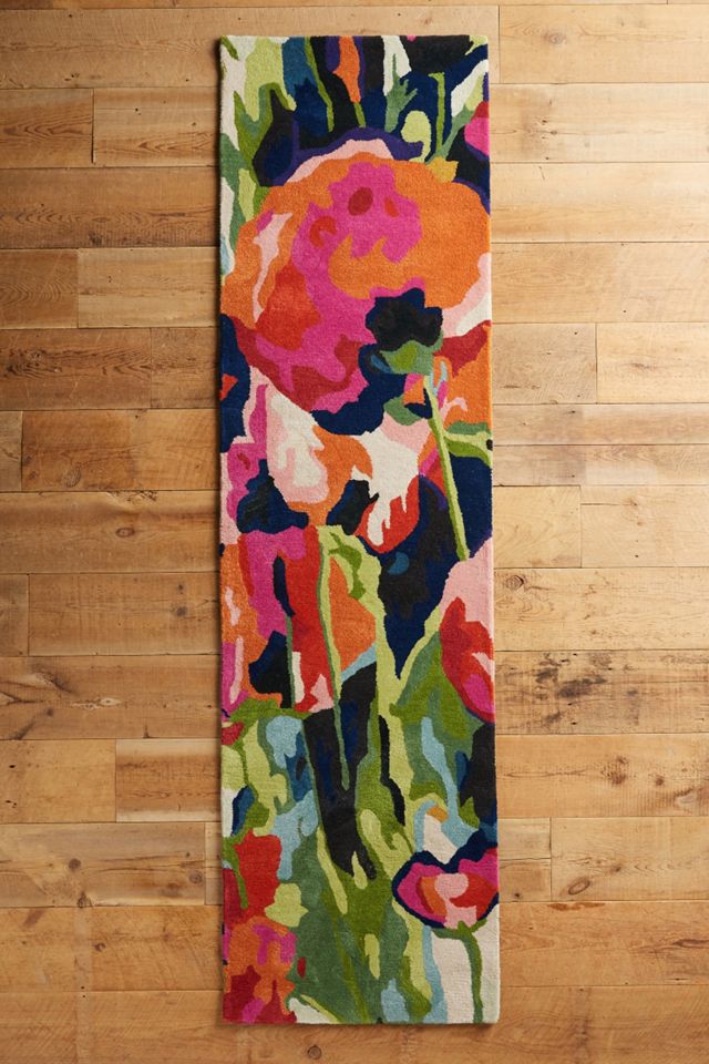 Tufted Brilliant Poppies Rug #2