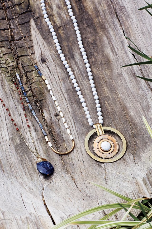 Wrapped Lapis Pendant Necklace #3
