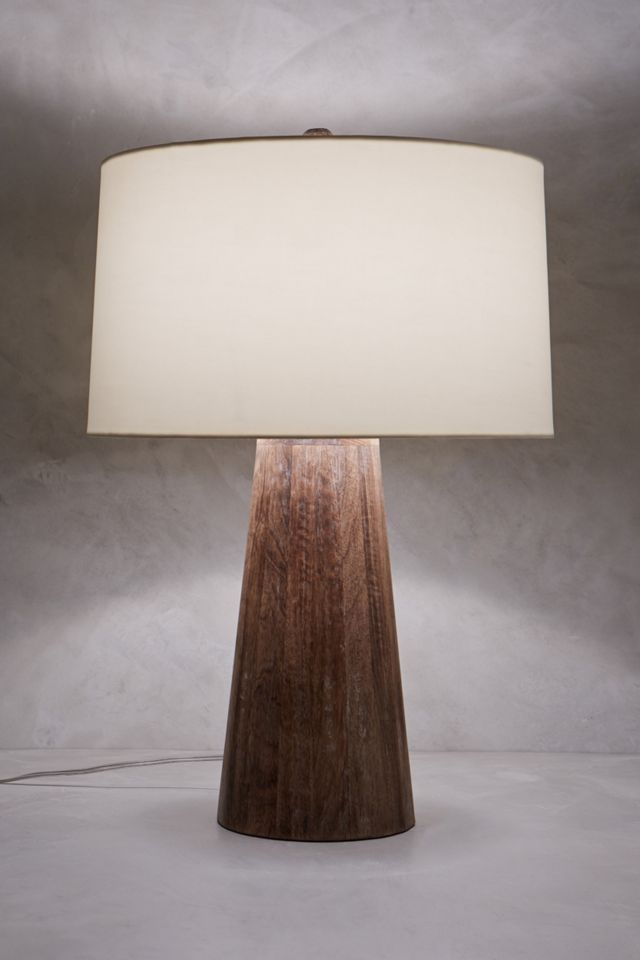 Wood Barrel Table Lamp #2