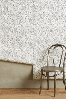 Pergola Floral Grey Wallpaper