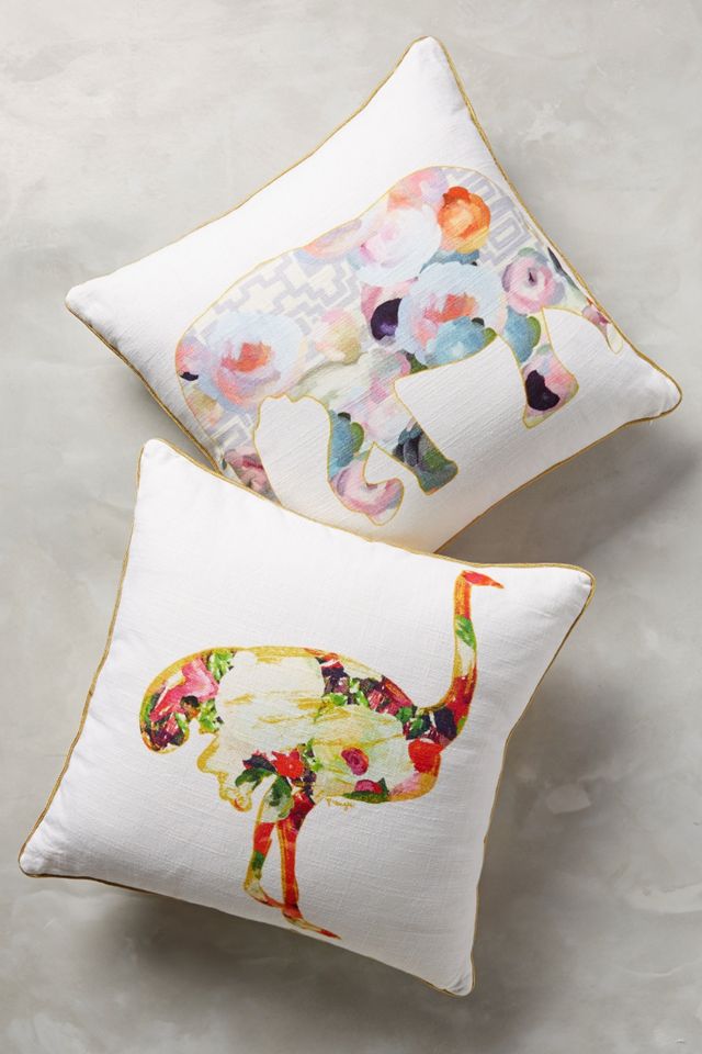 Collaged Fauna Pillow  #2