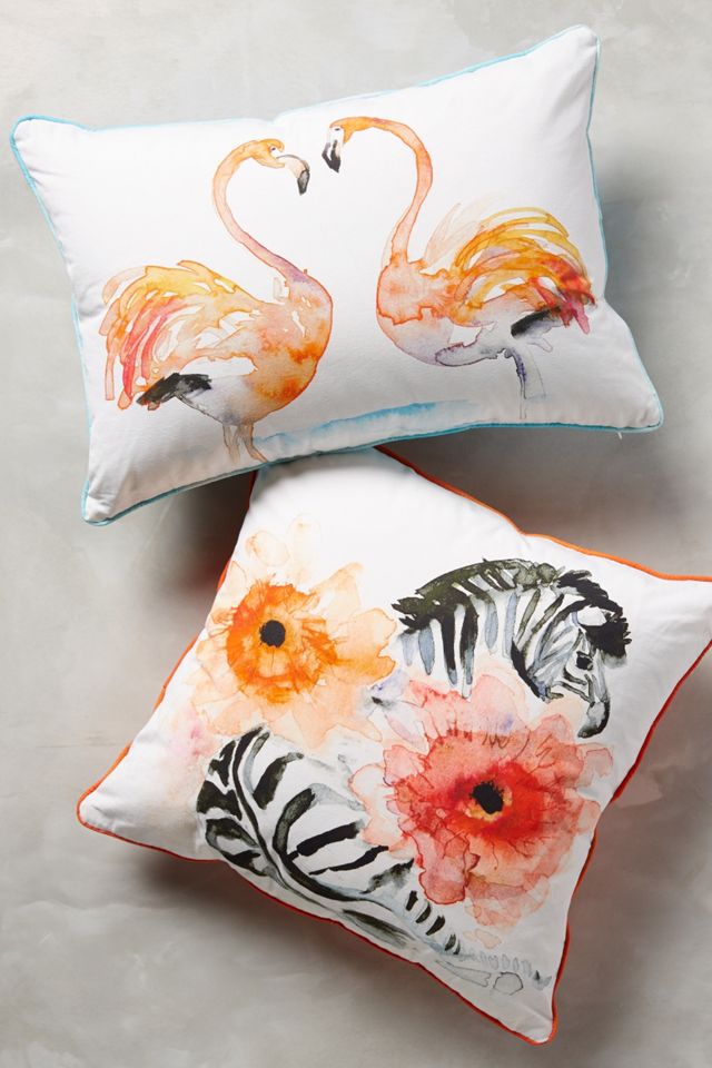 Watercolor Zoology Pillow  #2