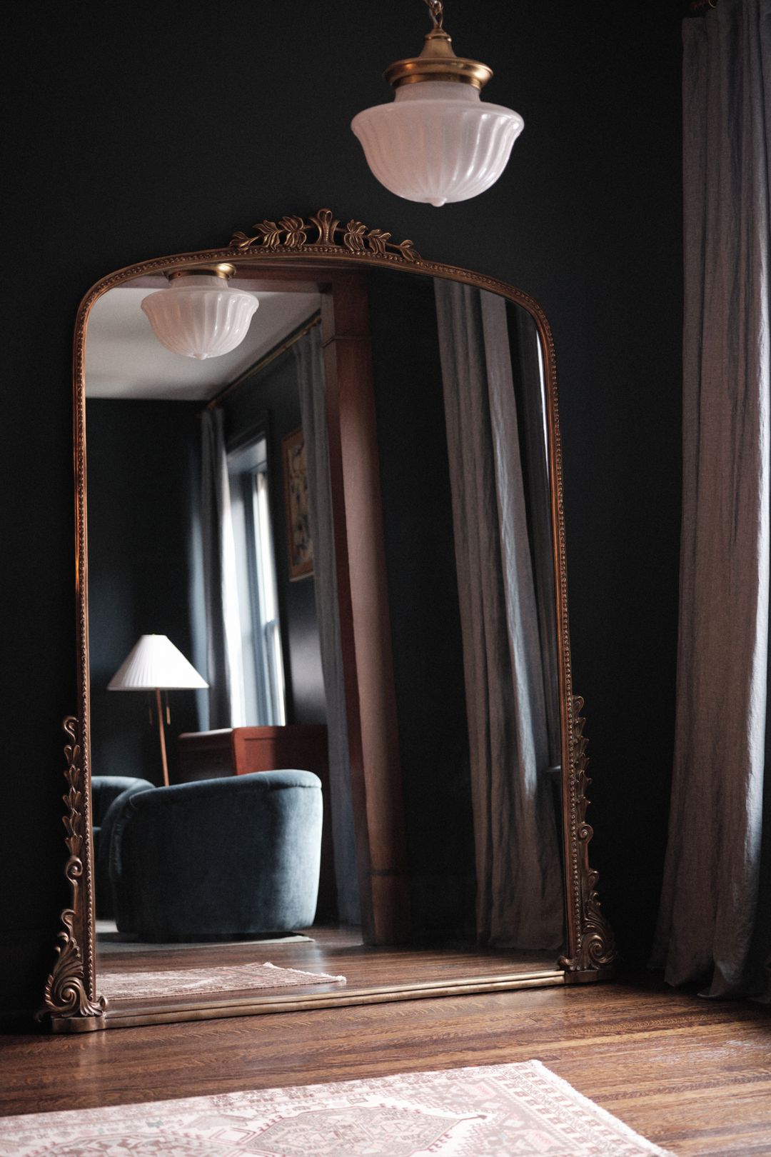 The Gleaming Primrose 7' Floor Mirror - Gold, One Size
