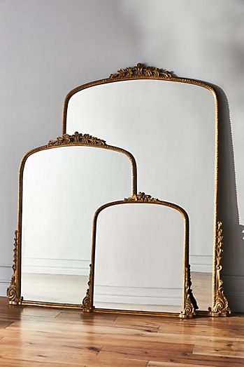 Vintage Mirrors Anthropologie, Arch Leaning Floor Mirror Golden Oak