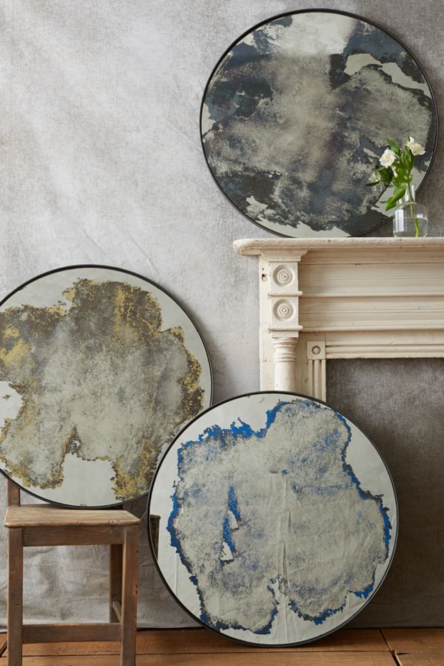 Color-Washed Circle Mirror #2