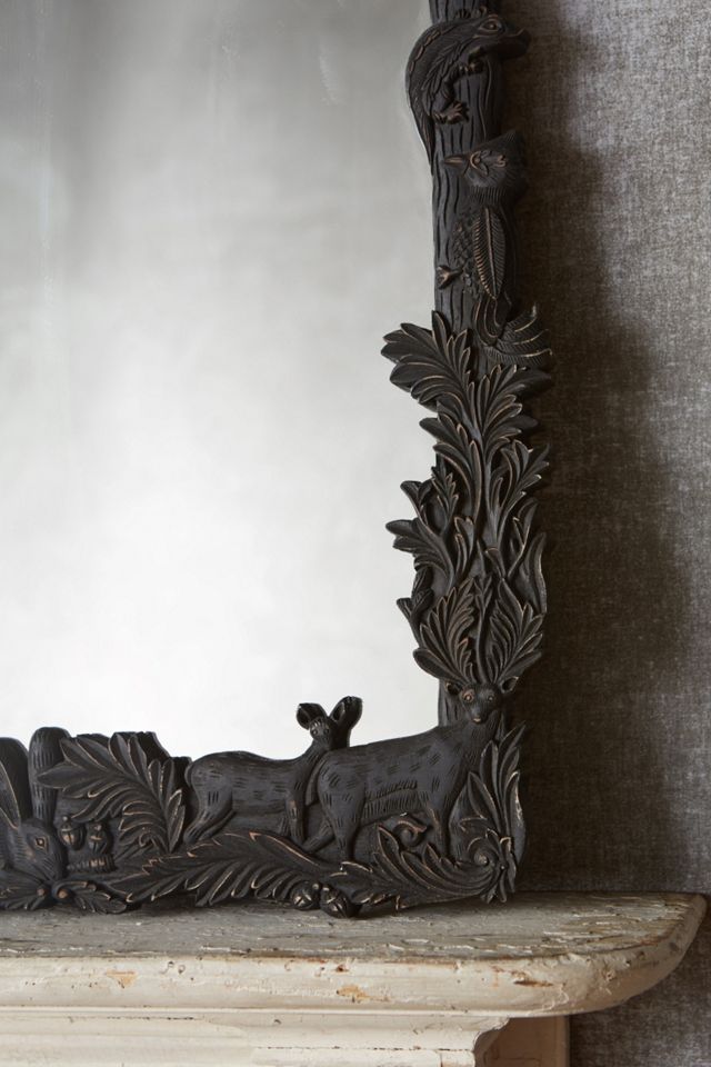 Handcarved Menagerie Mirror #8
