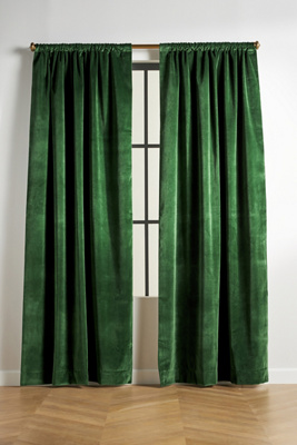 Anthropologie Matte Velvet Blackout Curtain