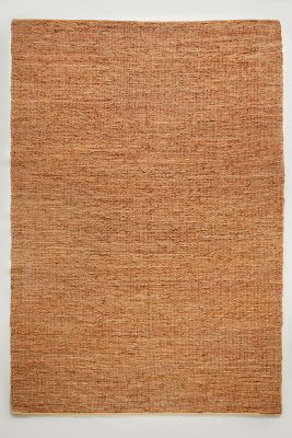 Anthropologie Leather-twined Rug In Brown
