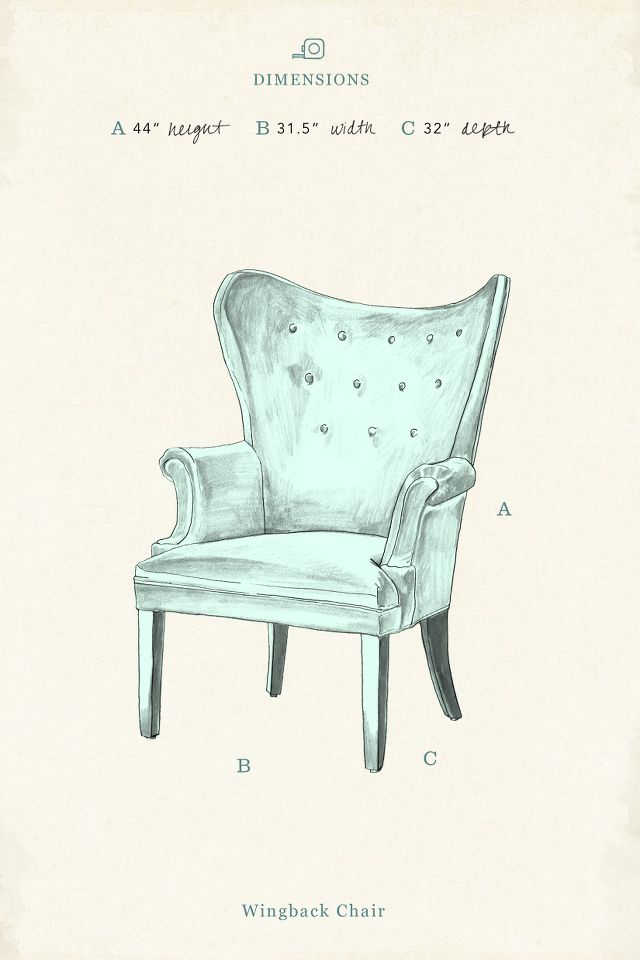 Anthropologie discount wingback chair