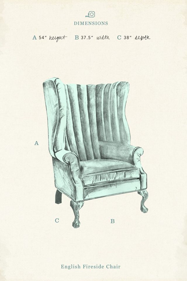Linen English Fireside Chair #4