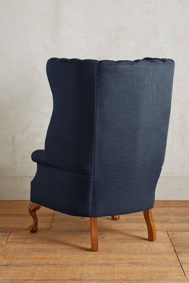 Linen English Fireside Chair #1