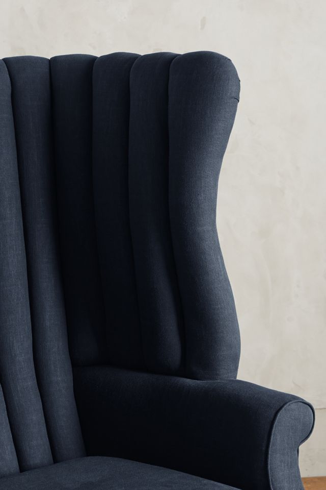 Linen English Fireside Chair #3