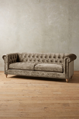 Anthropologie Lyre Chesterfield Sofa