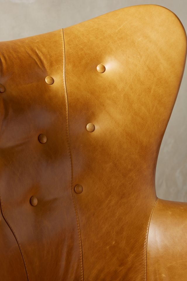 Premium Leather Wingback Chair #1