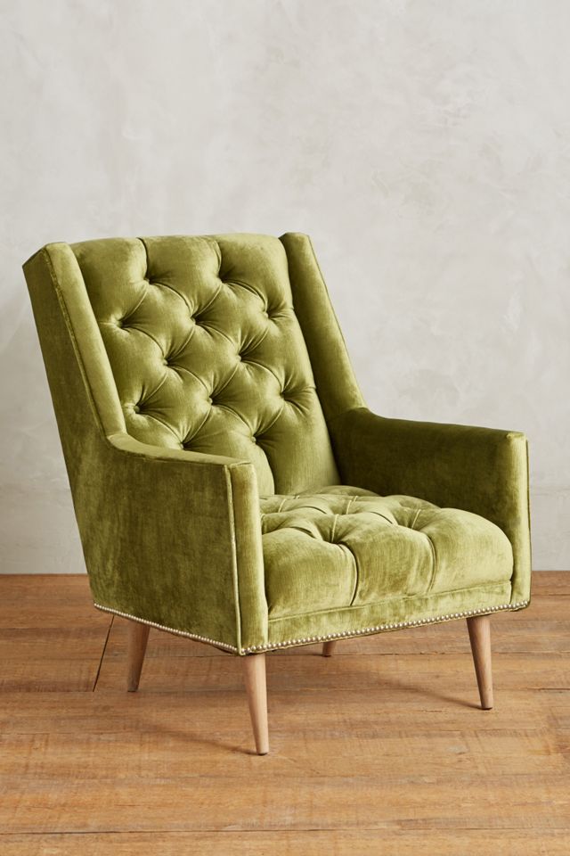 Slub Velvet Booker Armchair #1