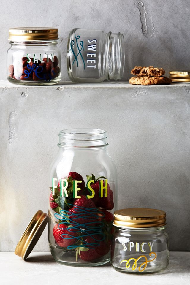 Tasteful Text Storage Canisters #1