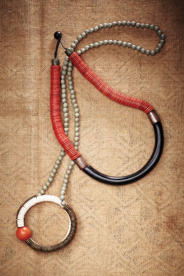 Beaded Cirque Pendant Necklace #2