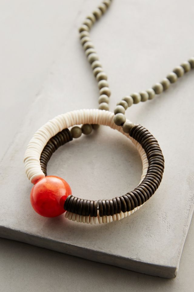 Beaded Cirque Pendant Necklace #3