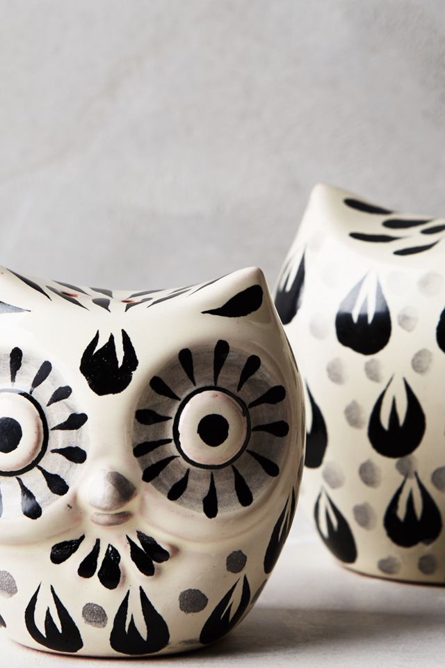 Folk Owl Salt & Pepper Shakers #1