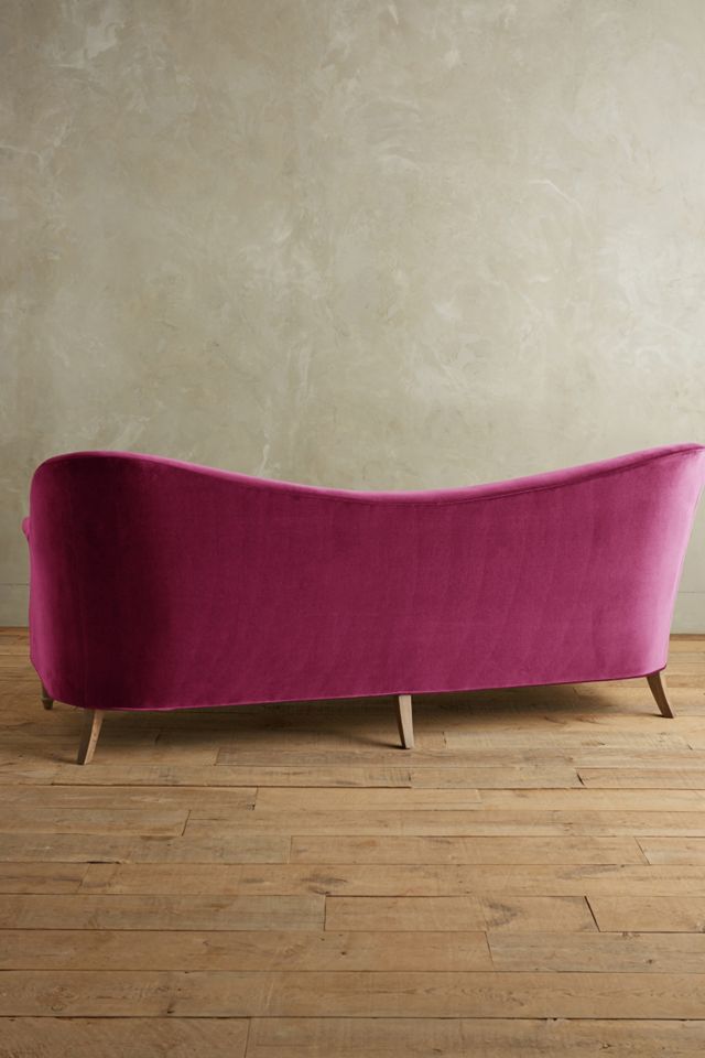 Velvet Pied-A-Terre Sofa, Wilcox #1
