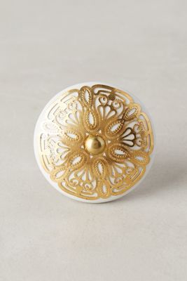 Etched Blossom Knob