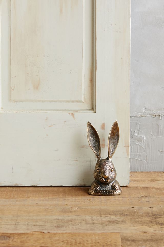 Brass Made Adorable Sleeping Bunny Rabbit Hare Door Stop Stopper Wedge Home  Decor : : Tools & Home Improvement