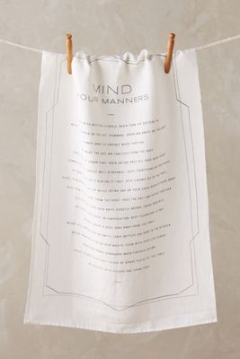 Mind Your Manners Dishtowel