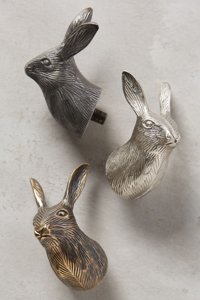 Curious Rabbit Finials #1