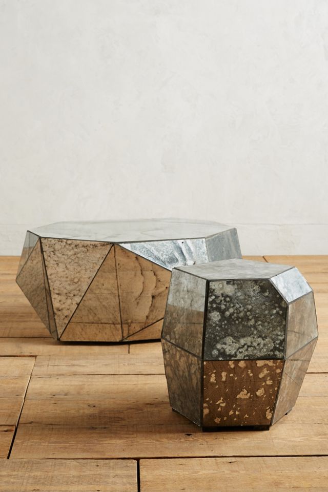 Faceted Mirror Side Table #2