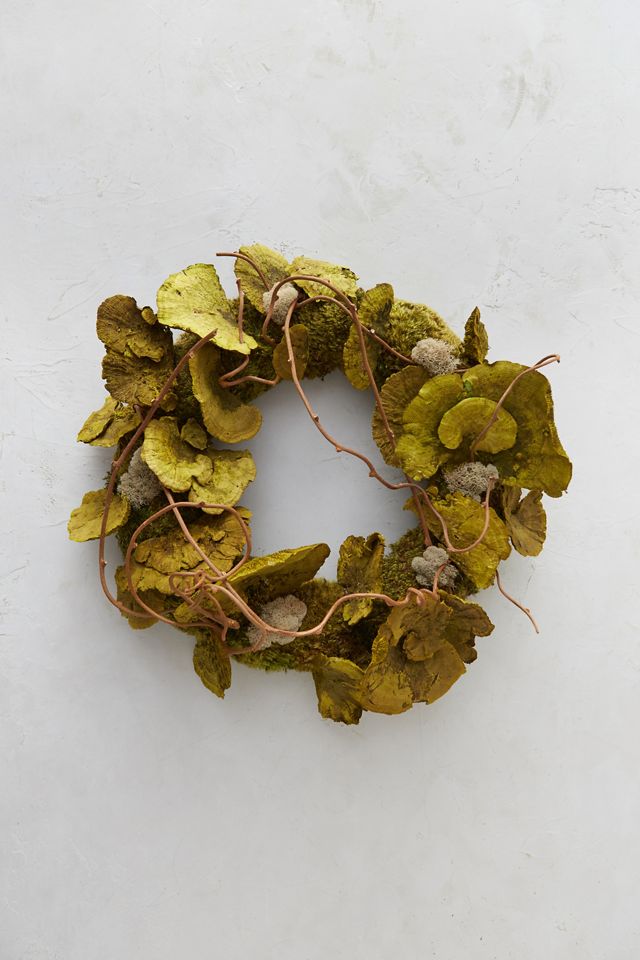 Shelf Mushroom + Moss Wreath #2