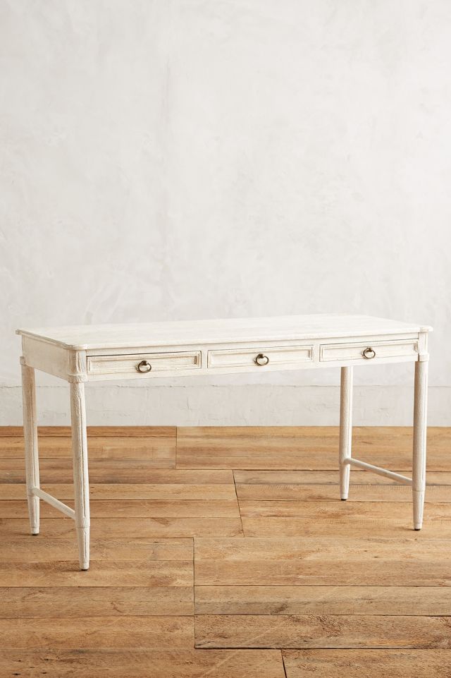 White washed deals oak desk