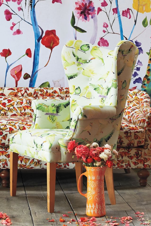 Birds Wingback Chair #1