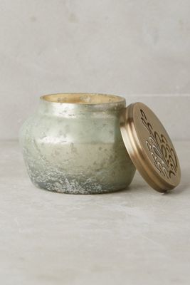 Capri Blue Frosted Foliage Candle