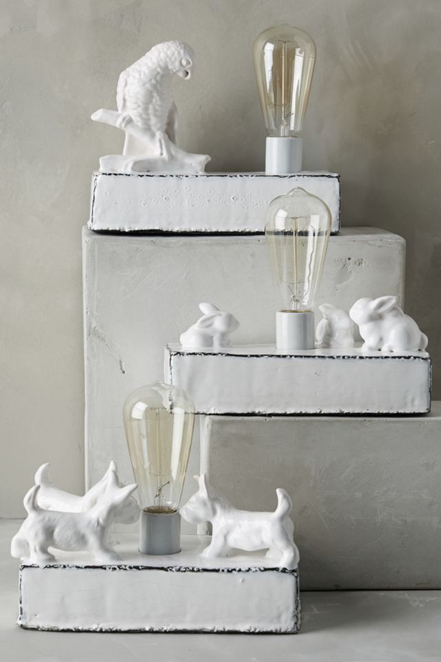 Ceramic Dog Lamp Base #1