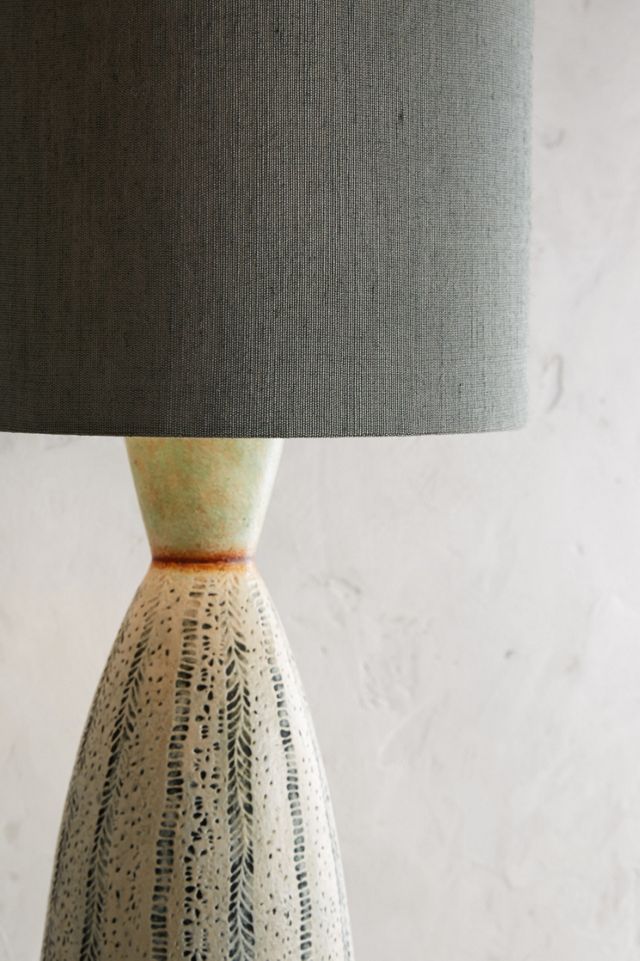 Handpainted Earthenware Lamp Ensemble #4