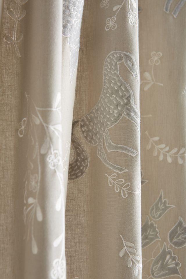 Embroidered Tulip Curtain #1
