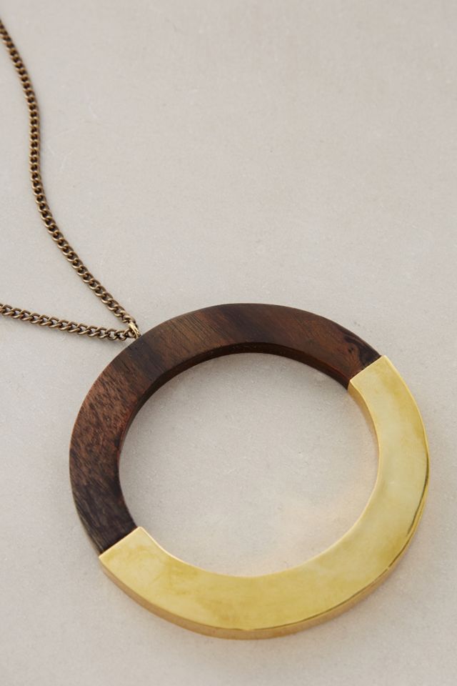 Holz Pendant Necklace #1