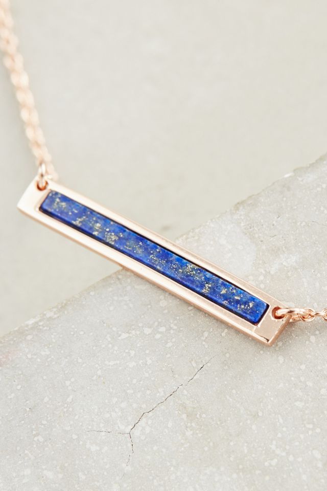 Blue Sea Bar Necklace #1