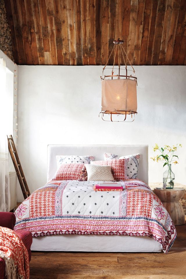 Hooped Linen Chandelier #2