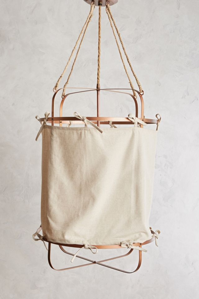 Hooped Linen Chandelier #4