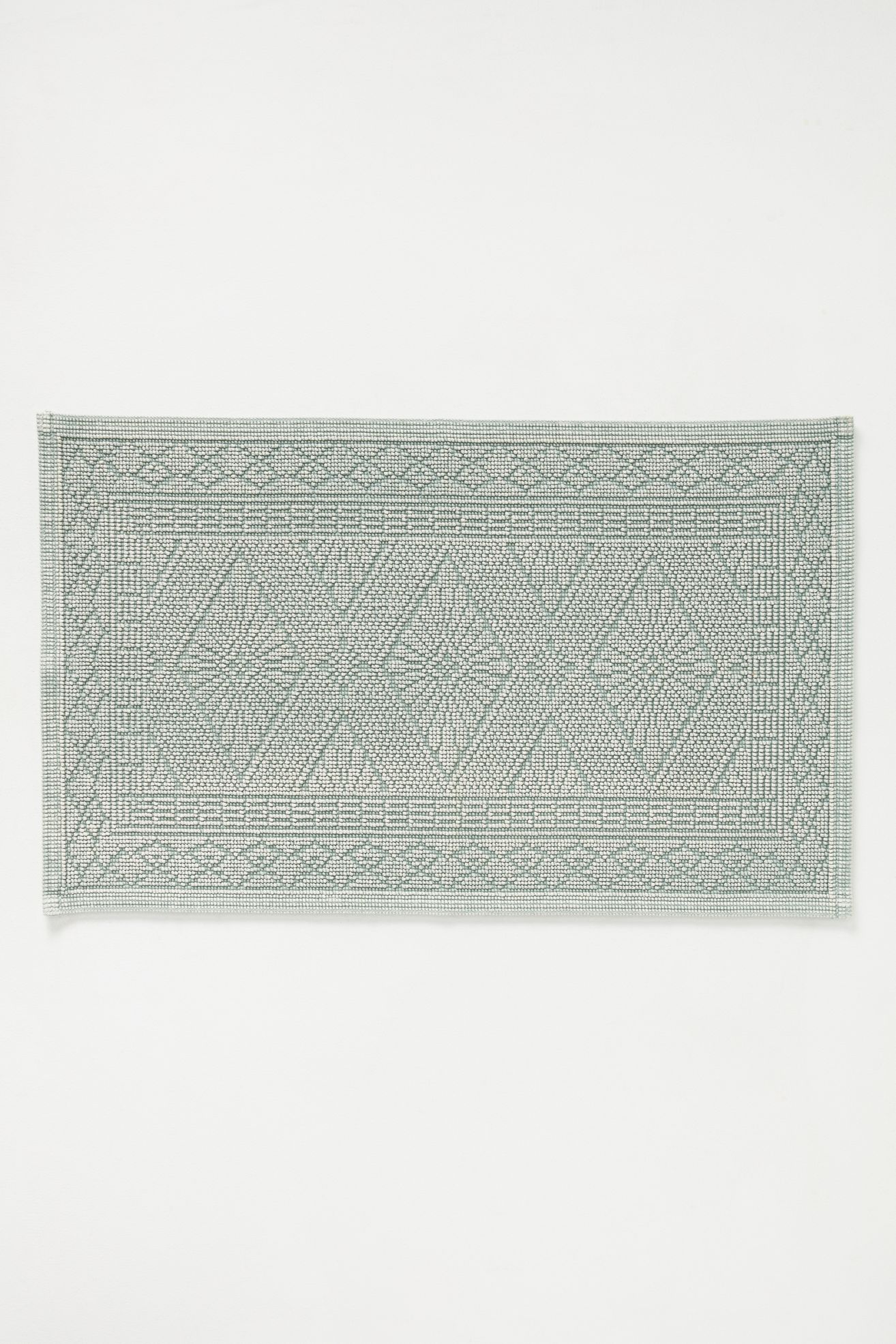 Misona Stonewashed Cotton Bath Mat - Moss, Small