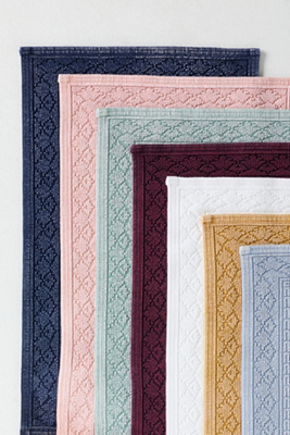 Anthropologie Misona Stonewashed Cotton Bath Mat In Multi