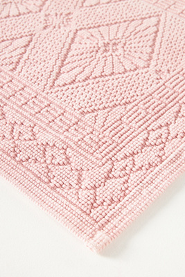 Anthropologie Misona Bath Mat In Orange