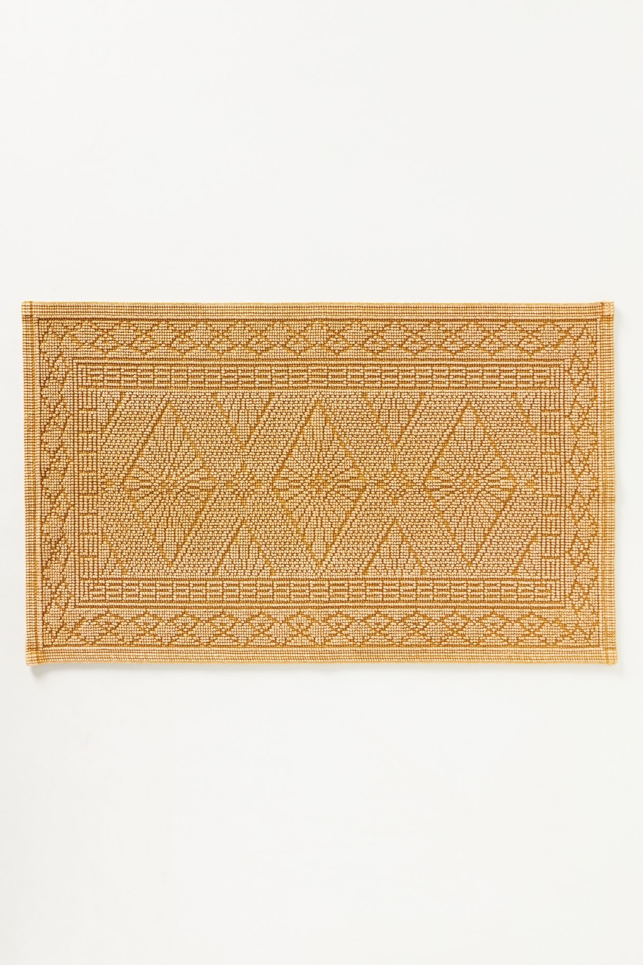 Misona Stonewashed Cotton Bath Mat - Maize, Runner