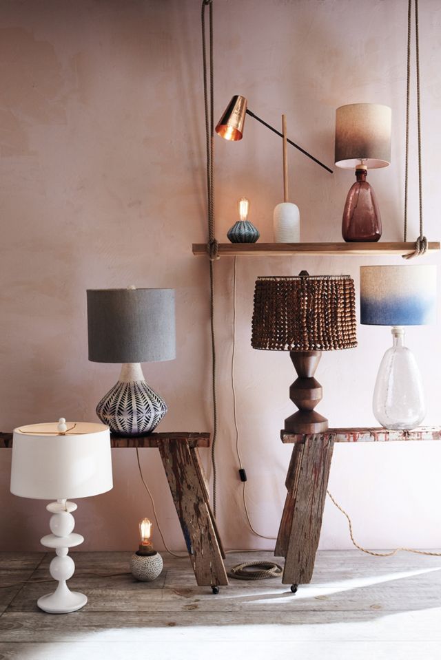 Slanted Copper Table Lamp #1