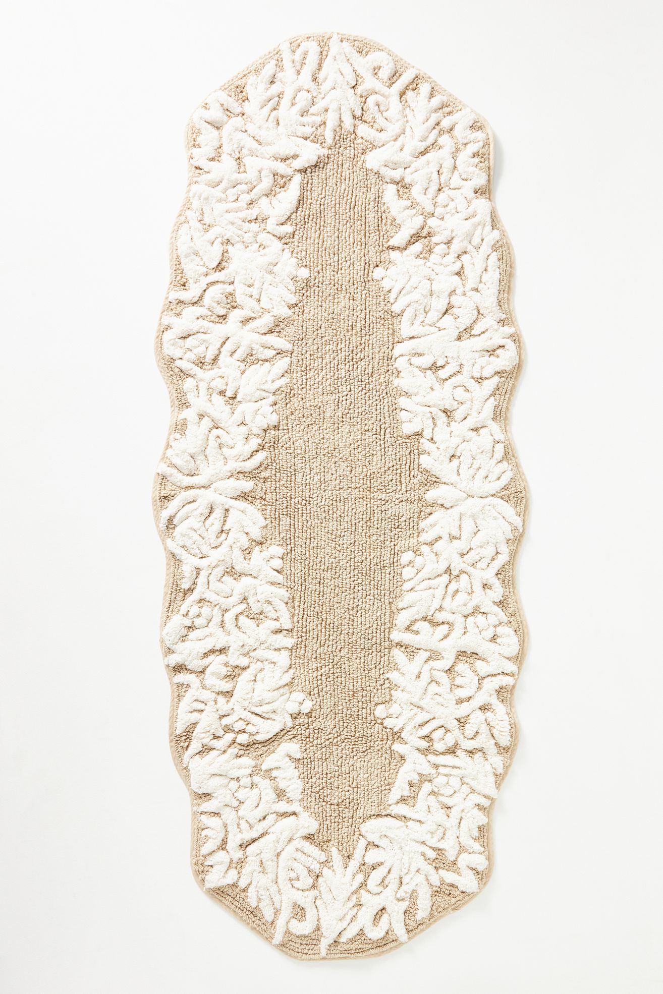 Geraldine Tufted Cotton Bath Mat - Taupe, L